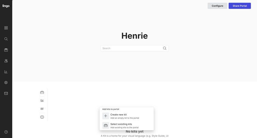 Lingo
			 collaboration configuration dashboard sidebar navigation grid onboarding design full-screen layout sidebar ui page example