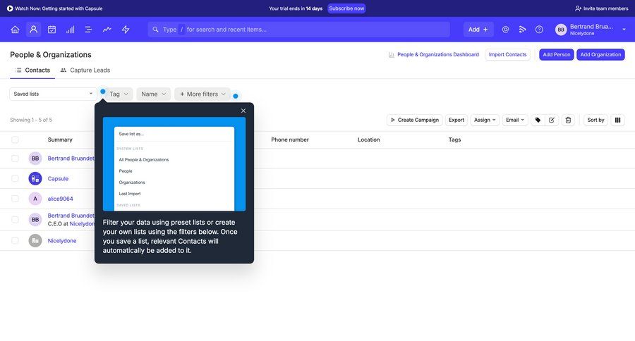 Capsule
			 data management dropdown filters table ui page example
