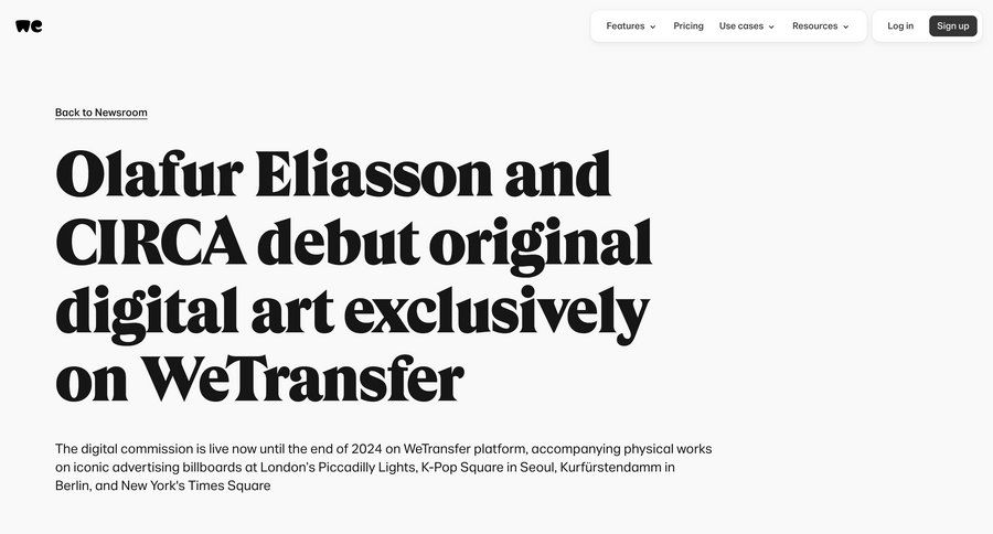 WeTransfer
			 world map ui page example