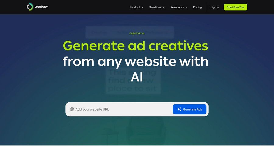 Creatopy
				artificial intelligence ui page example