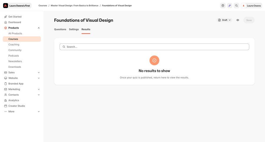 Kajabi
			 form empty state message sidebar blank state void blank non-ideal state empty page prompt search bar search results ui page example