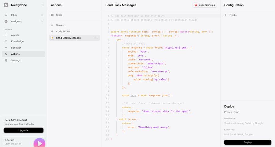 Lemni
			content editor developers section integration settings configuration sidebar navigation form automation editor full-screen layout send invitation wysiwyg call intelligence sidebar ui page example