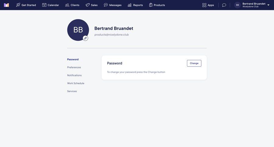 Mangomint
			 settings account management form user settings account settings user account password management minimalist design user profile change password ui page example