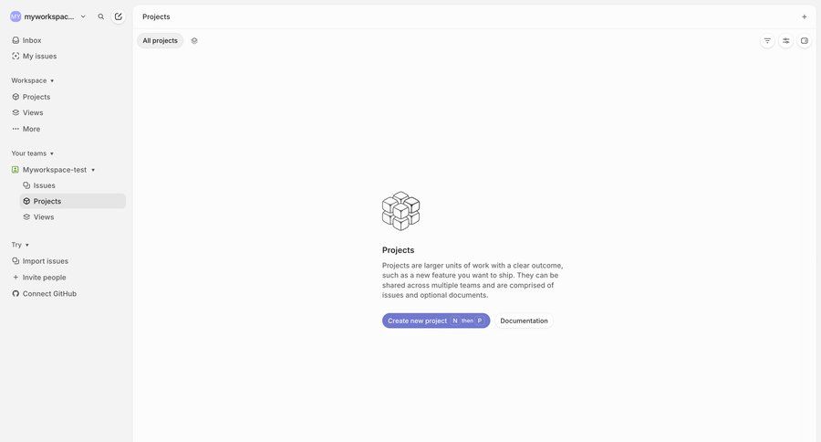 Linear
			 project management onboarding issue tracking ui page example