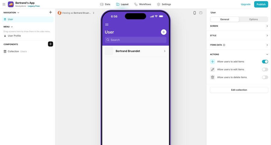Glide
			 data management configuration settings user management application management menu ui page example