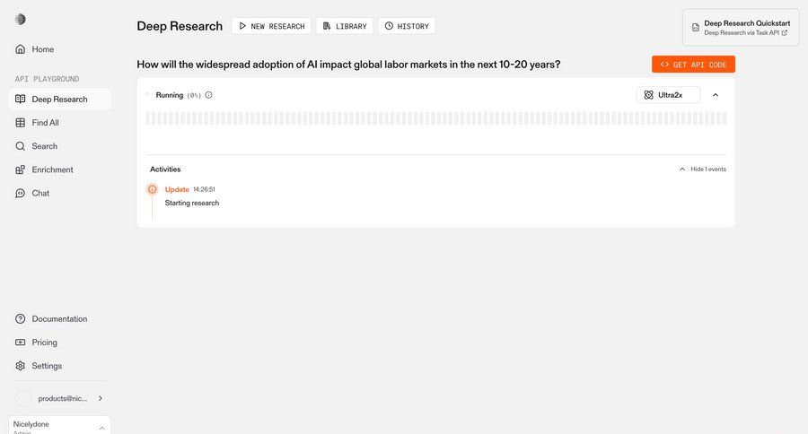 Parallel
			settings detail page activity feed content dashboard artificial intelligence progress tracking research menu progress bar ui page example