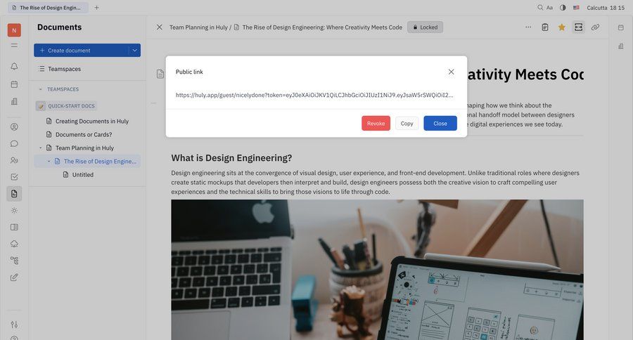 Huly
				detail page ui page example