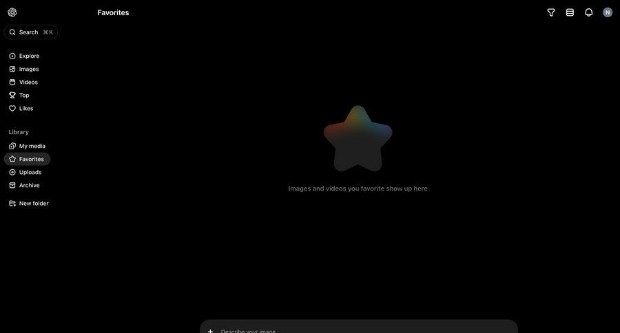 Sora
			 content management sidebar navigation file upload full-screen layout empty state illustration sidebar blank state void blank non-ideal state empty page prompt avatar upload ui page example