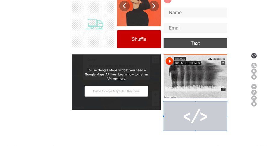 Readymag
			 content management configuration form maps interactive map media player ui page example