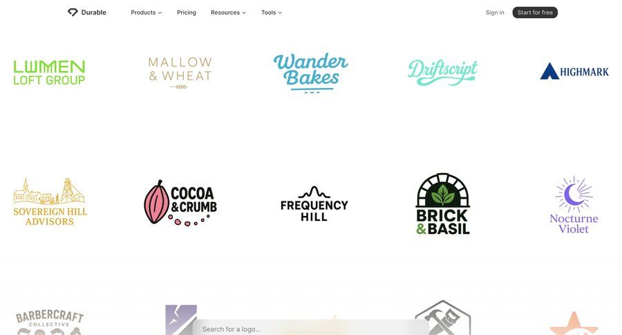Durable
				tools ui page example