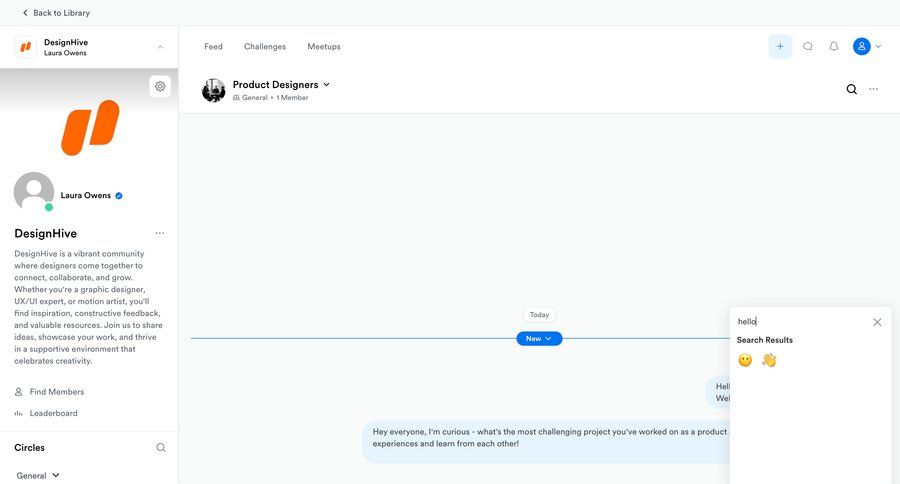 Kajabi
			 collaboration design content sharing content discovery sidebar communication chat menu recent activity social feed newsfeed activity stream search results ui search results ui page example