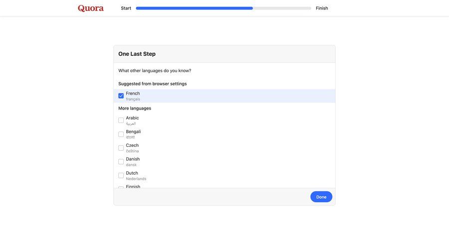 Quora screen example