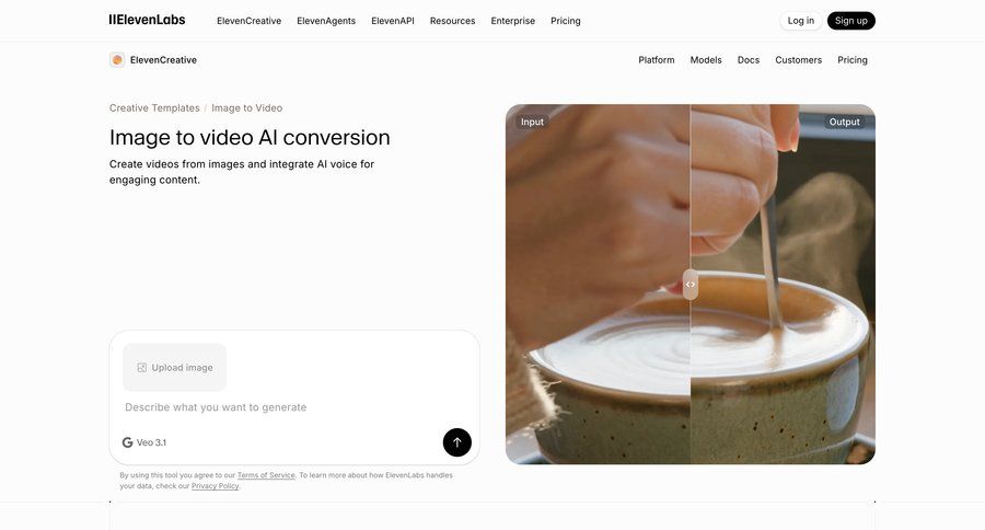 Elevenlabs
			 ai model selection ui page example