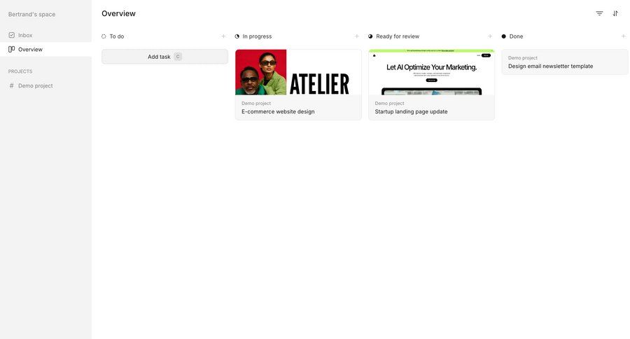 Workflow
			home list collection task management dashboard project management kanban board ui page example