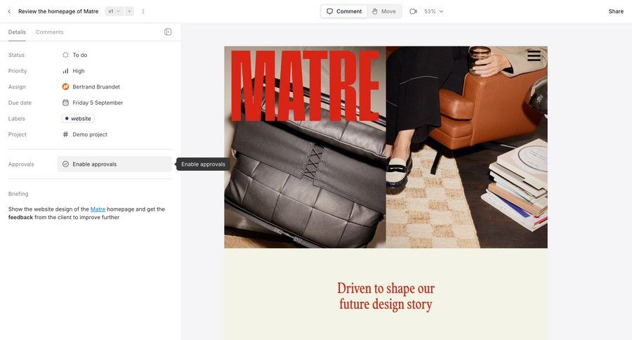 Workflow
			 task management project management approval workflow ui page example
