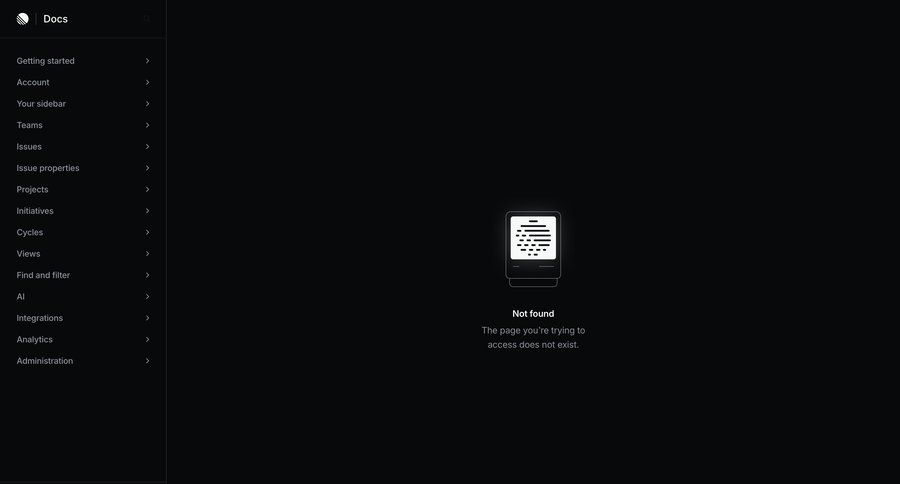 Linear
			 empty state illustration page not found ui page example