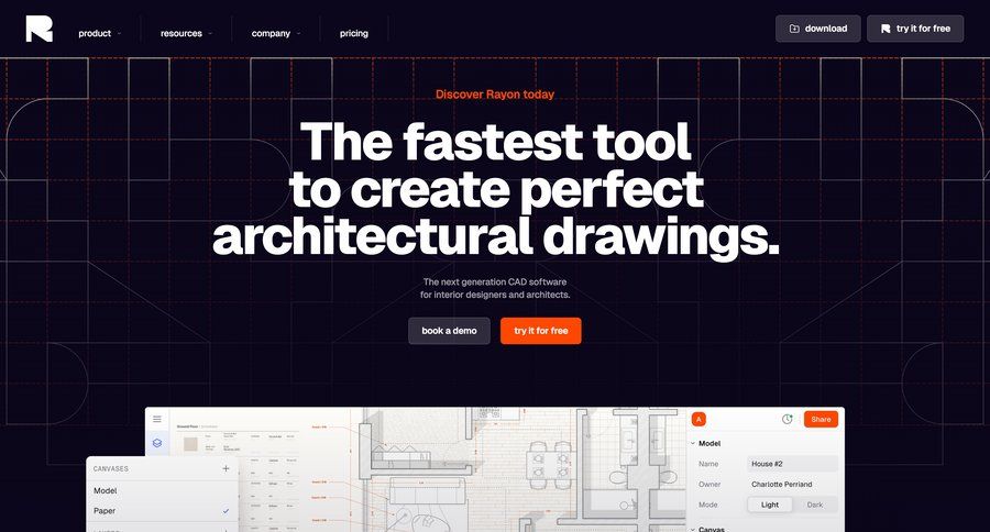 Rayon
			 homepage home page ui page example