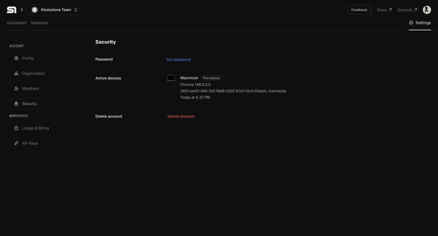 Steel
			 password management account deletion ui page example