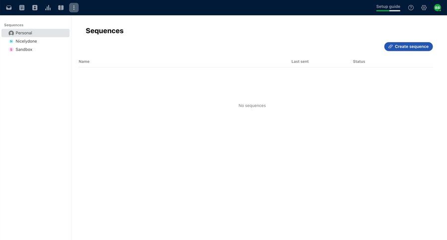 Front
			 sidebar navigation grid workflow onboarding automation full-screen layout task completion campaign management sidebar blank state void blank non-ideal state empty page prompt create table ui page example