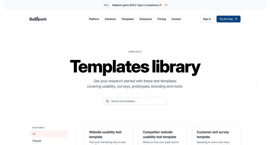 Ballpark
			 free templates product update alternatives checkout screen blog templates check out enterprise ui page example