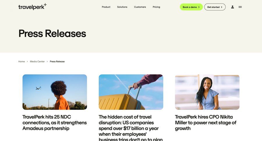 Travelperk
				list ui page example