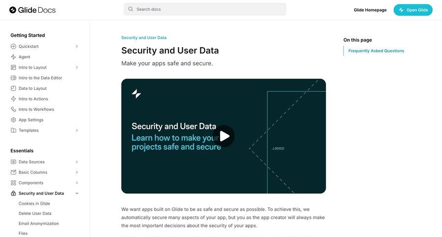 Glide
				article ui page example