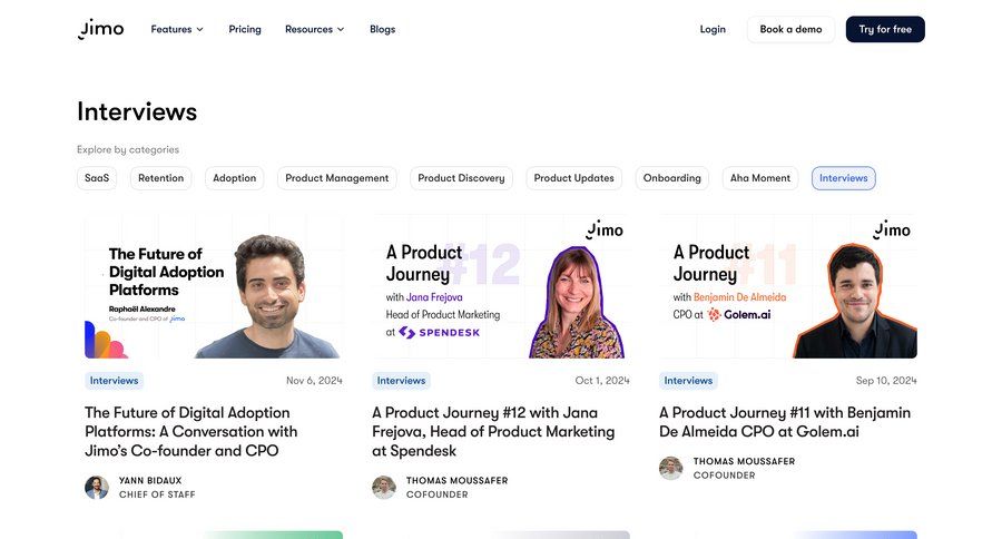 Jimo
			 product update cards ui ui page example