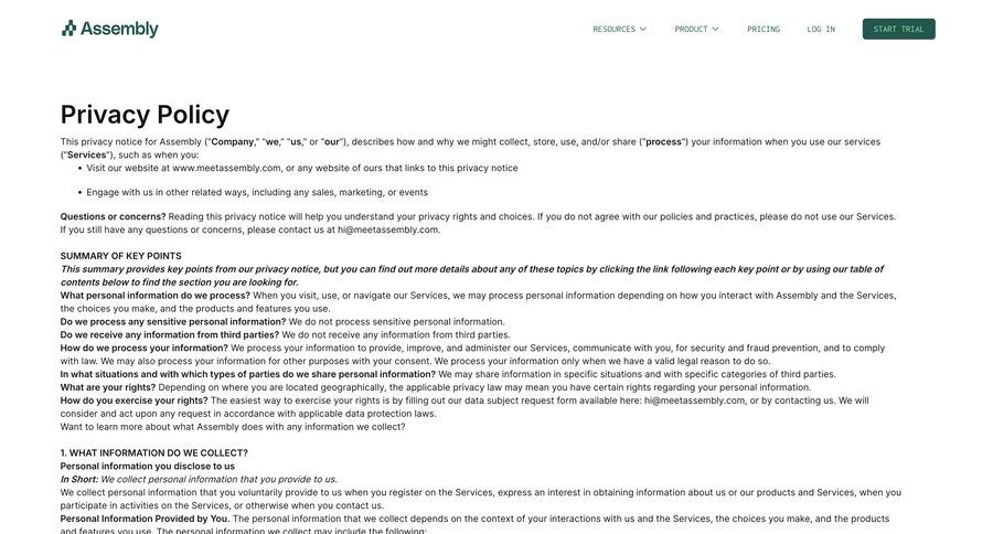 Assembly
			 manage links note creation media assets order tracking ui page example