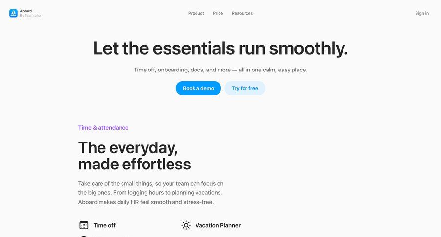 Aboard
			 document management b2b saas ui page example