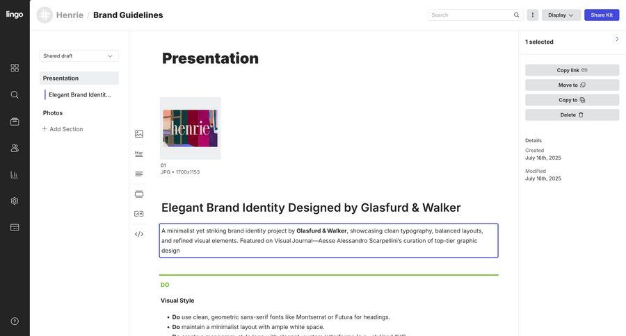 Lingo
			 content management sidebar navigation delete design sidebar menu review version control ui page example
