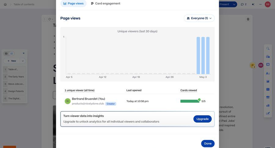 Gamma
			 analytics dashboard user data data visualization analytics ui page example