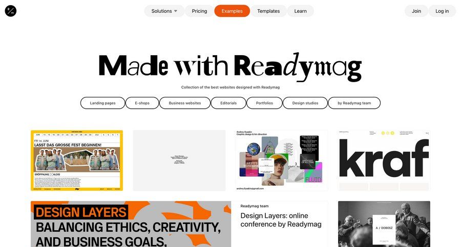 Readymag
			gallery resources image gallery media gallery photo gallery media assets marketing website design ui page example