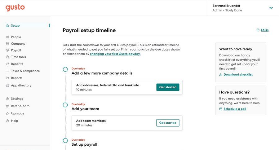 Gusto
			                  ux ui design