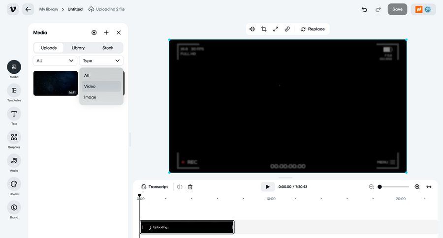 Vimeo
			 editor upload file upload media progress bar ui page example
