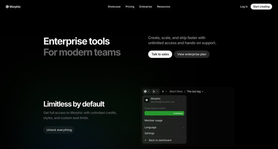 Morphic
				product page ui page example