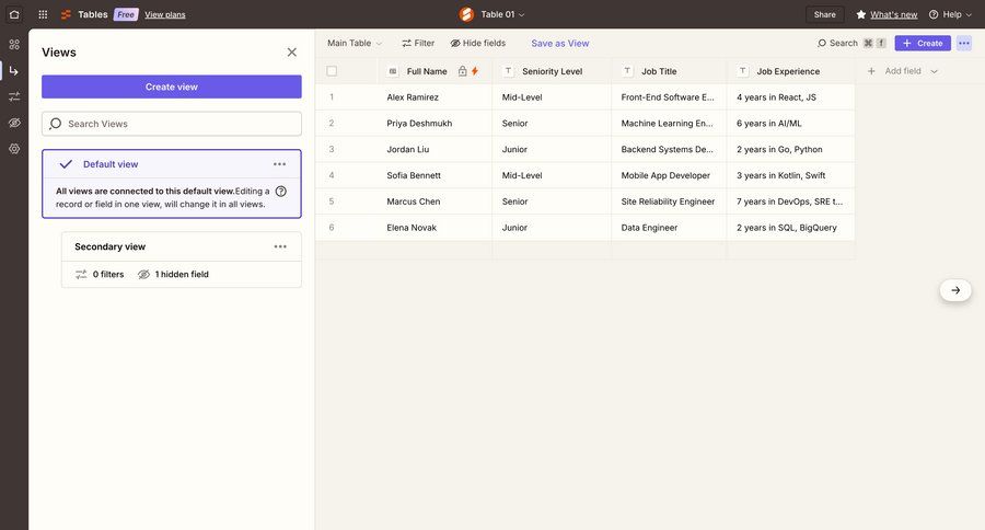 Zapier
			 data management collaboration grid data analysis data entry hierarchical navigation create data visualization table ui page example