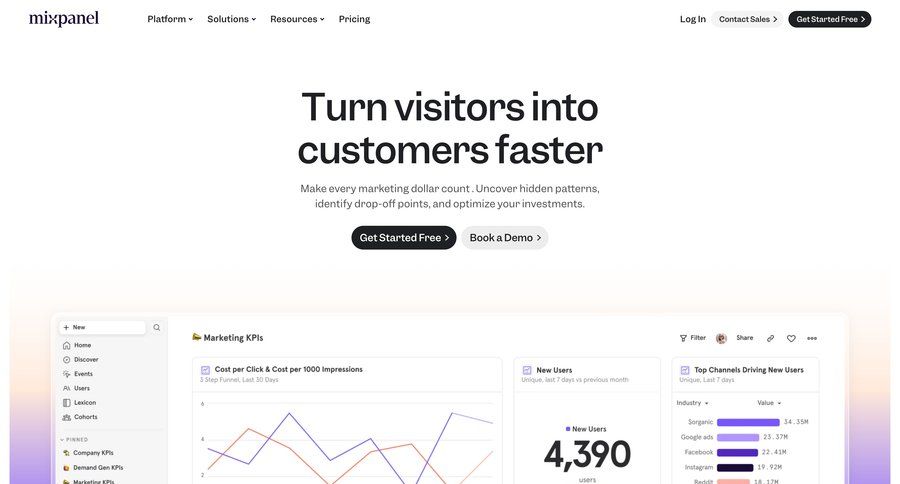 Mixpanel
				use cases ui page example