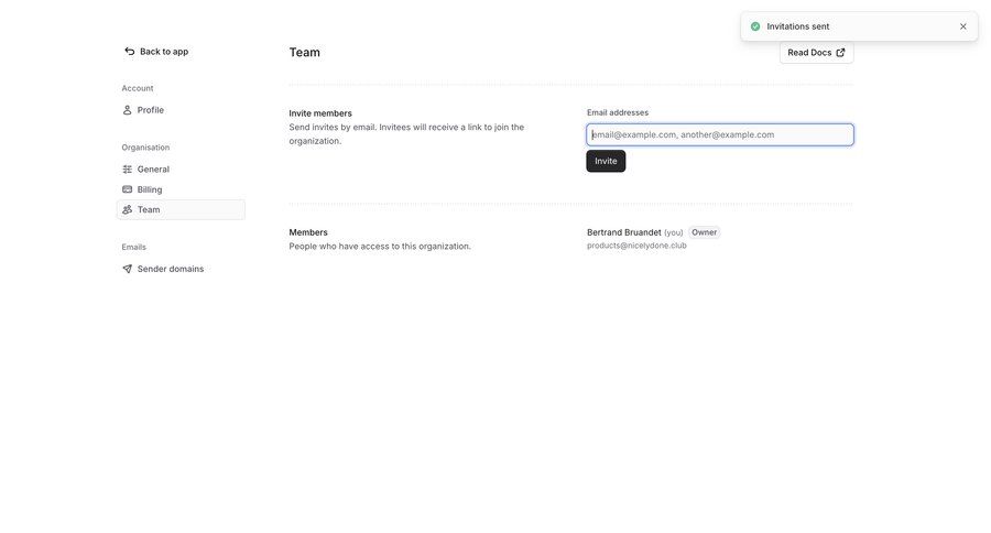 Bloom
			 organization management ui page example