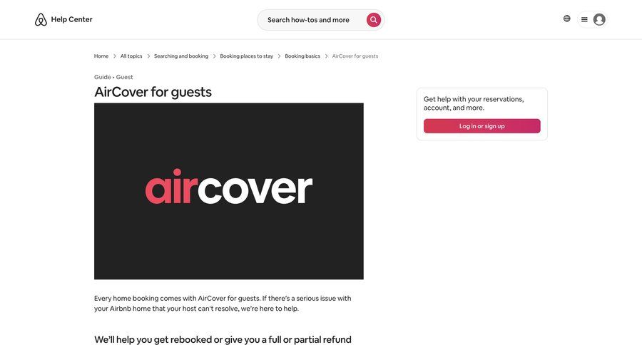 Airbnb
				article ui page example