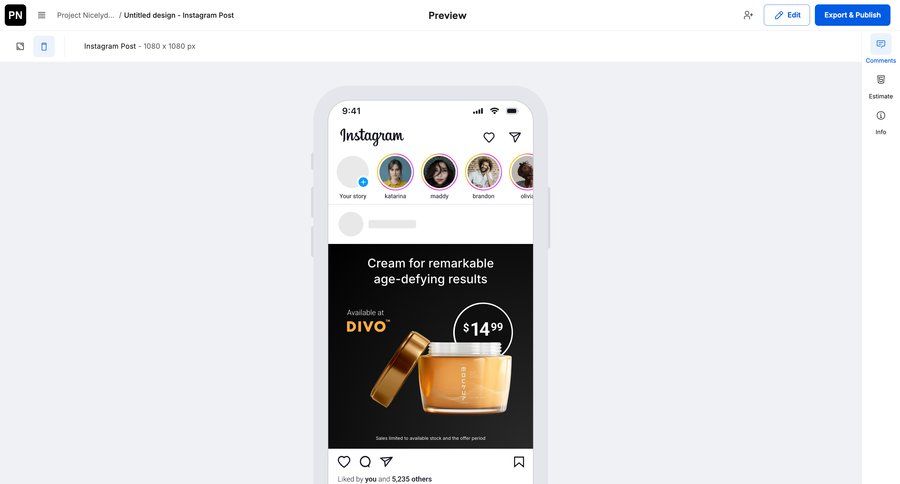 Creatopy
			 product discovery content hierarchy ui page example