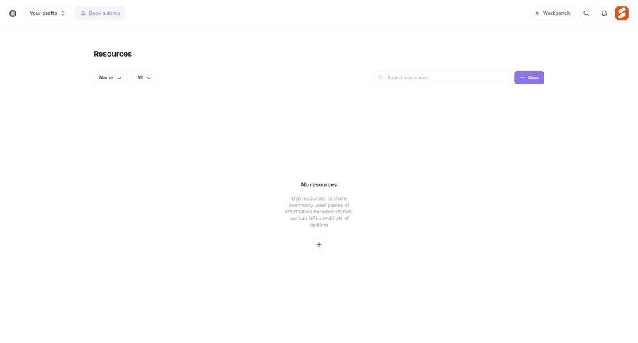 Tines
			 content management knowledge base empty state message dropdown filters create ui page example