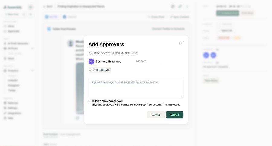 Assembly
			 workflow form radio group collaborators group members ui page example