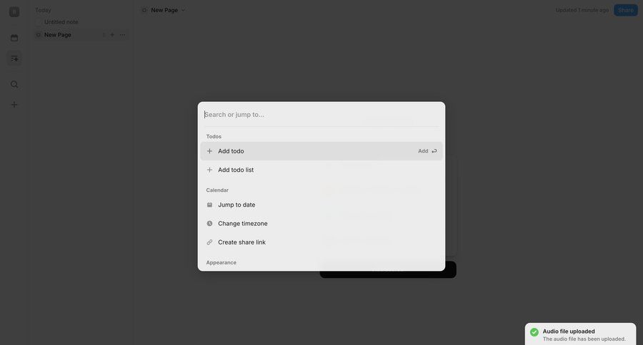 Amie
			 quick actions toast notification global search ui page example