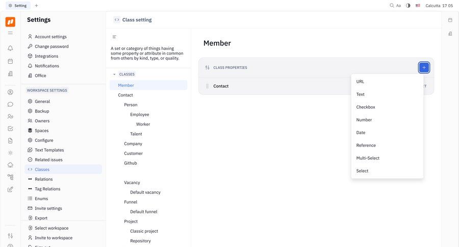 Huly
				settings ui page example