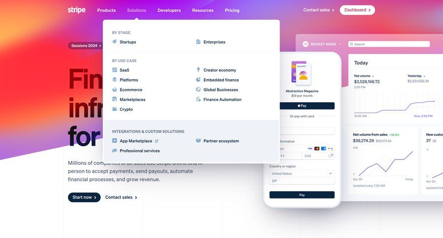 Stripe
			   ux ui design