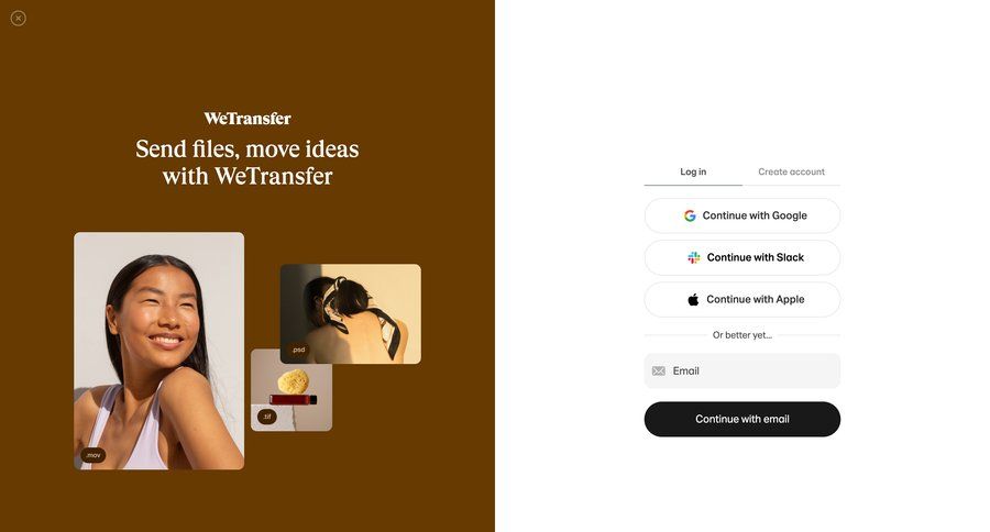 WeTransfer
			          ux ui design