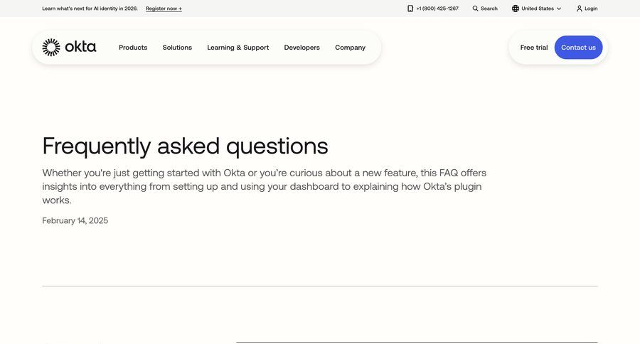 Okta
				knowledge ui page example