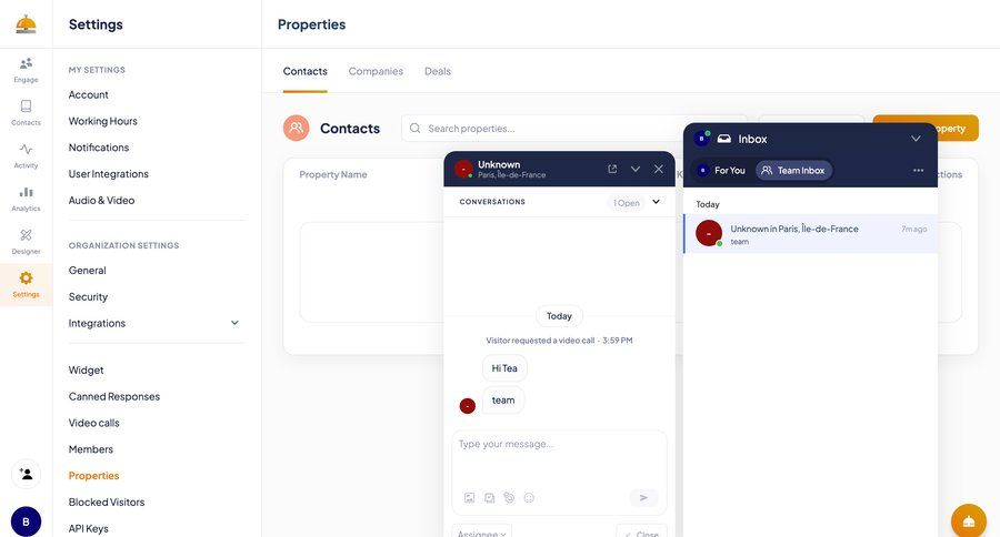 ServiceBell
			 configuration settings form navigating settings inbox management inbox sidebar communication menu customer support chat organization settings ui page example