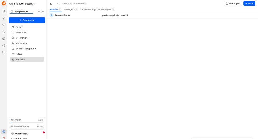 FeatureOS
			 settings sidebar navigation user management grid onboarding account setup progress indicator user access control sidebar organization settings ui page example