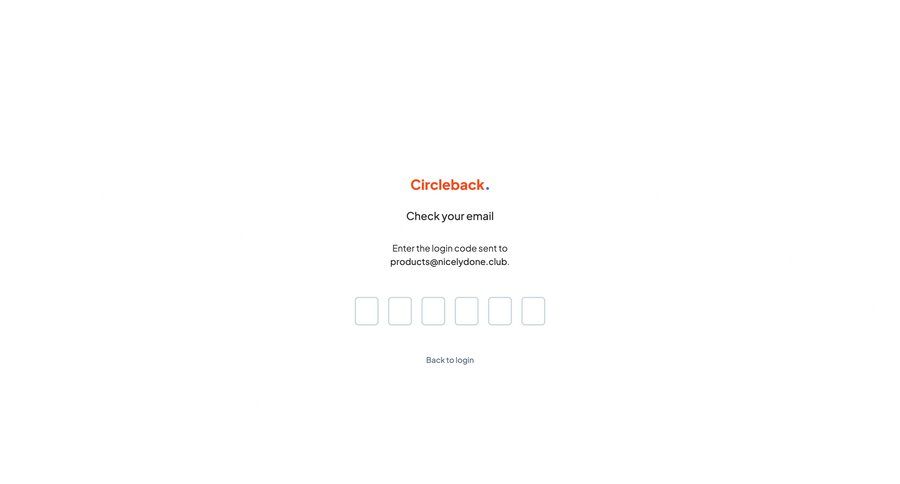 Circleback
			    ux ui design